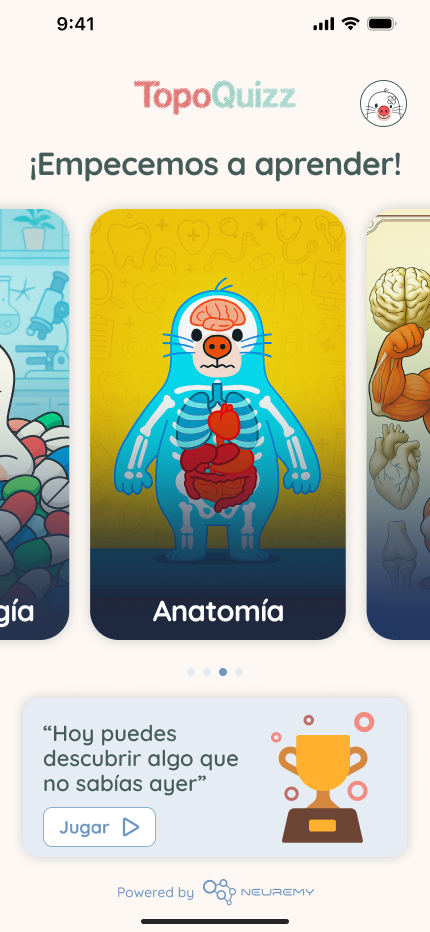 TopoQuizz pantalla inicial